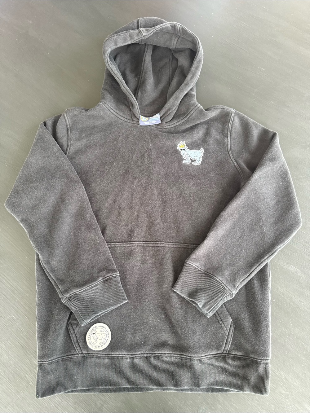 GOAT USA XL Washed Black Hoodie
